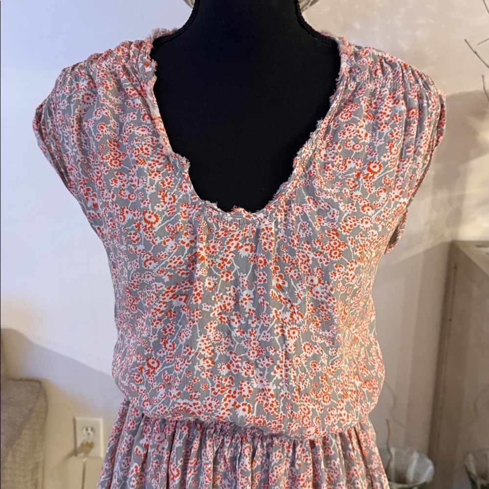 Rebecca Taylor Gray and pink Floral mini dress size 4 - Picture 4 of 6